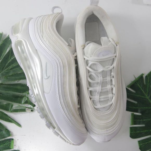 Nike Shoes - Nike Air Max 97 All White Sneaker 002688 size 8Womens/6.5 Youth
